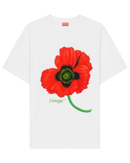 tee shirt KENZO Poppy by Nigo Blanc